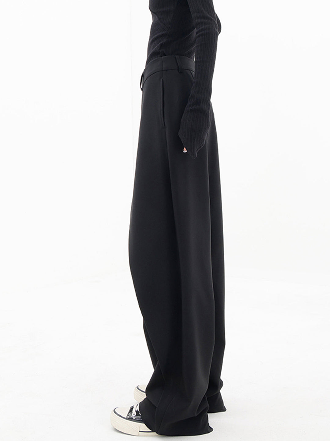 Agatha - Asymmetrical Layer Button Baggy Wide Leg Pants