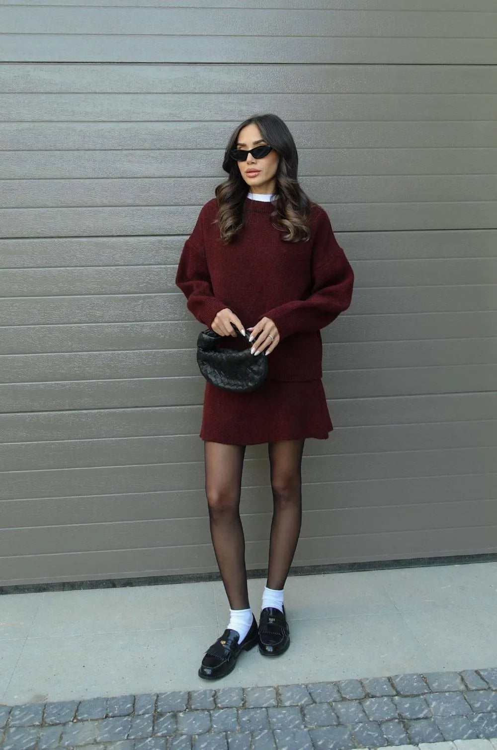 Helena - Knit Skirt Suit (Top + Skirt)