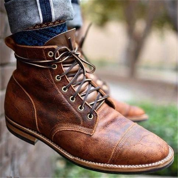 Jason - Robust leather boots for men