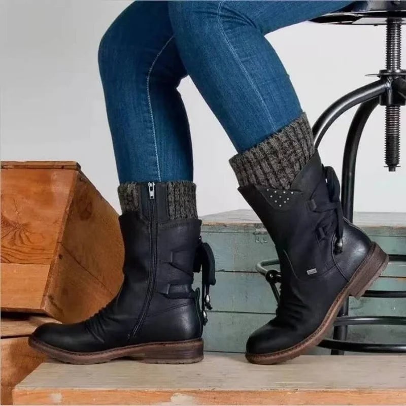 Amelia - Waterproof Mid-Calf Zip Boots