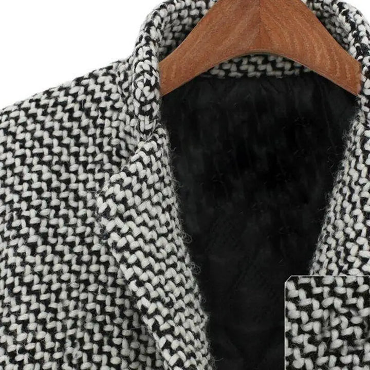 Clara - Houndstooth Long Coat