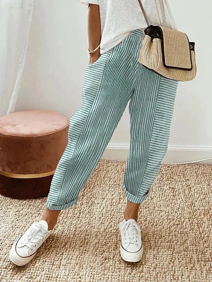 Cassy - Striped Comfort Pants