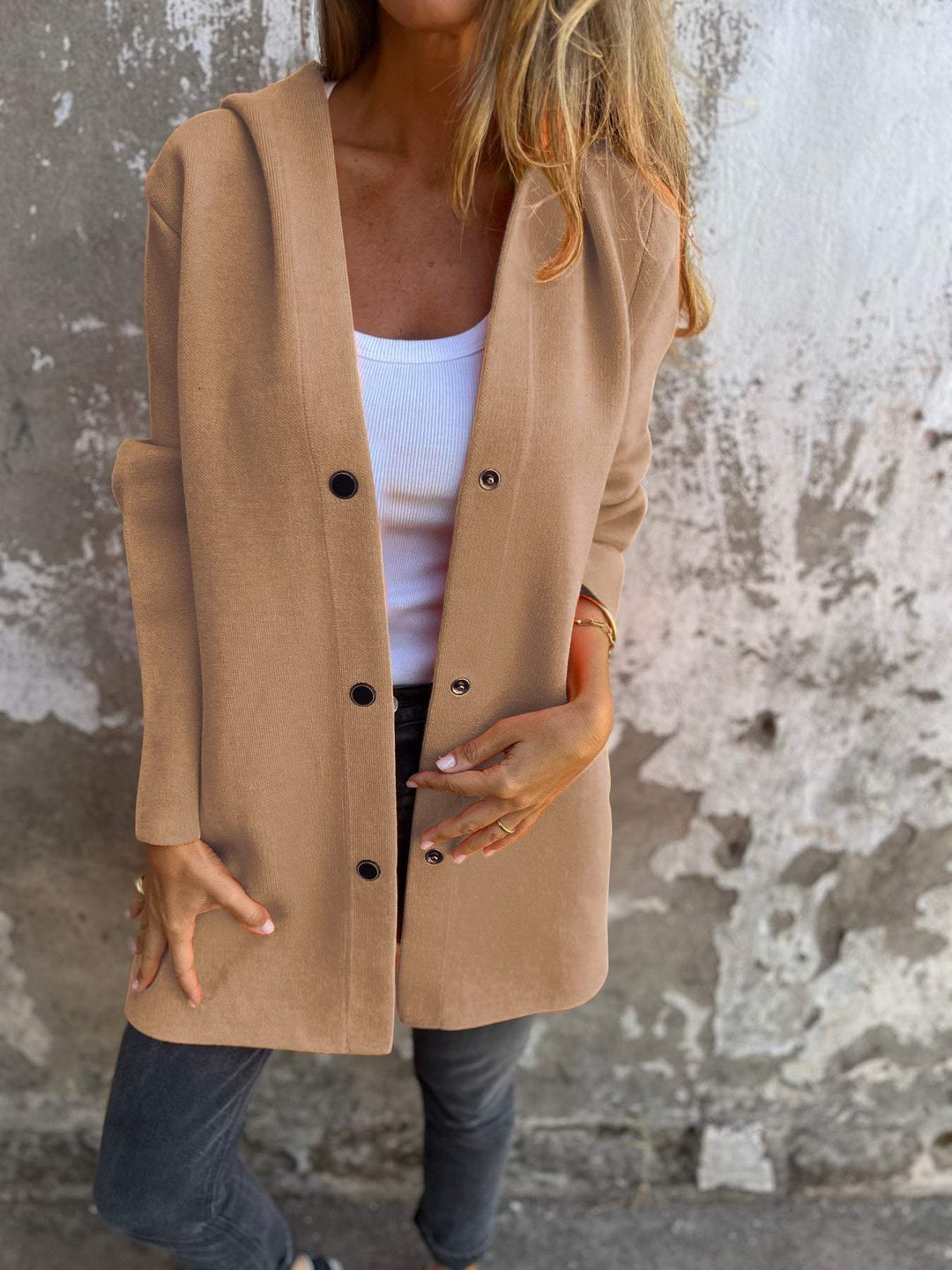 Norah | Casual Single-Breasted Hoodie Coat