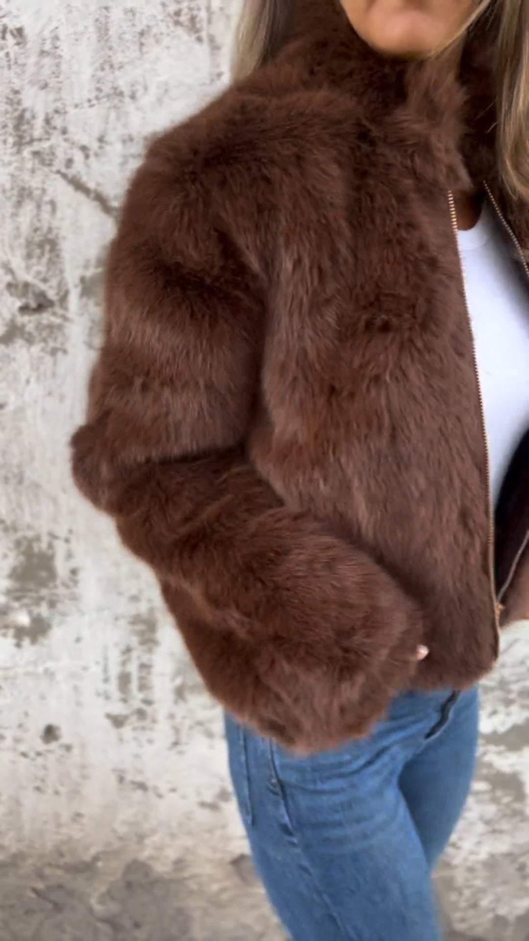 Sarah - Faux Fur Jacket