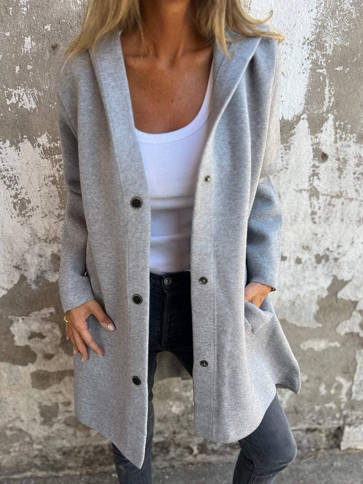 Norah | Casual Single-Breasted Hoodie Coat