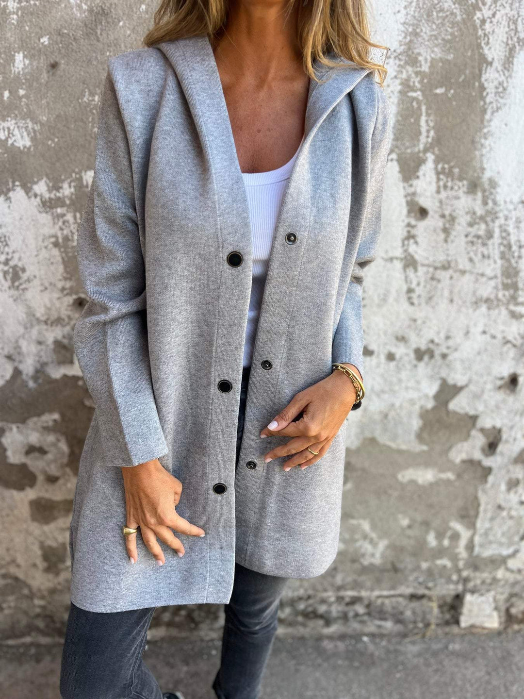 Norah | Casual Single-Breasted Hoodie Coat