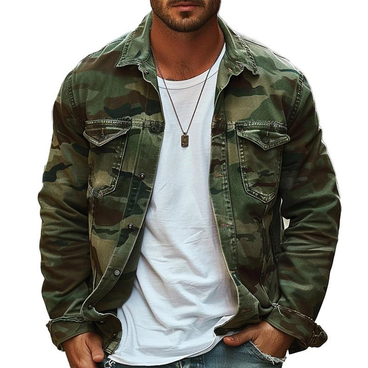 Mark - Men's Camouflage Canvas Retro Jacket