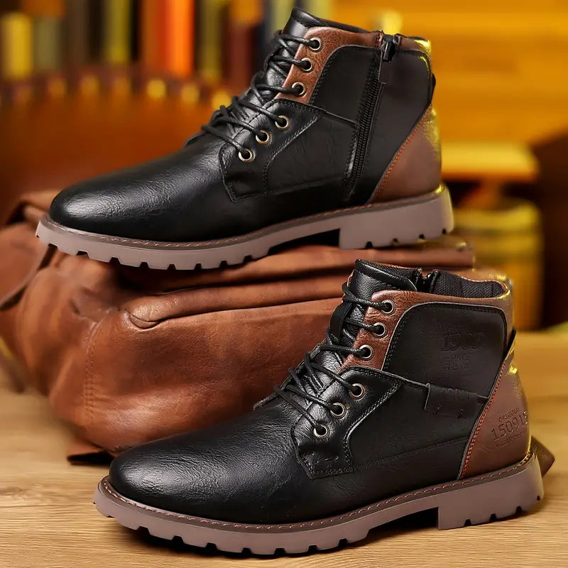 Men's boots with zip fastener