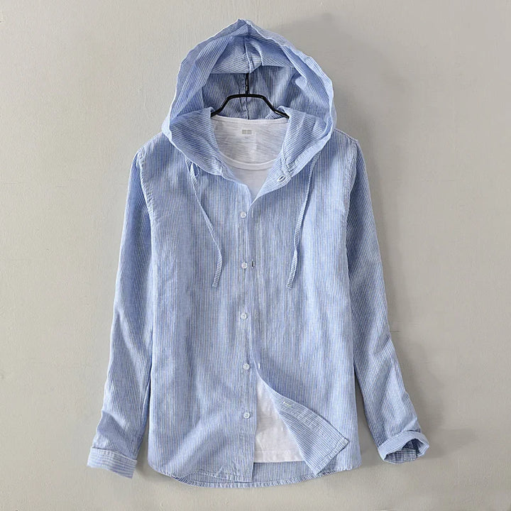 ISLA | LIGHTWEIGHT LINEN HOODED SHIRT