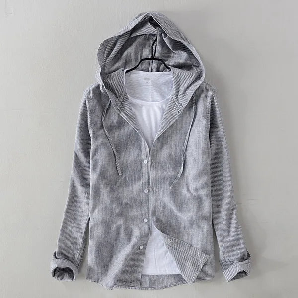 ISLA | LIGHTWEIGHT LINEN HOODED SHIRT