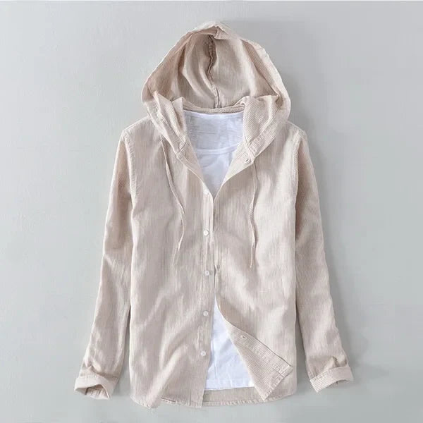 ISLA | LIGHTWEIGHT LINEN HOODED SHIRT