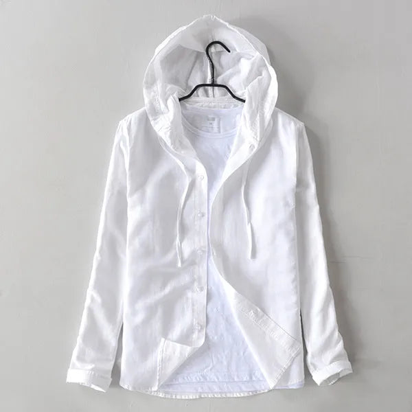 ISLA | LIGHTWEIGHT LINEN HOODED SHIRT