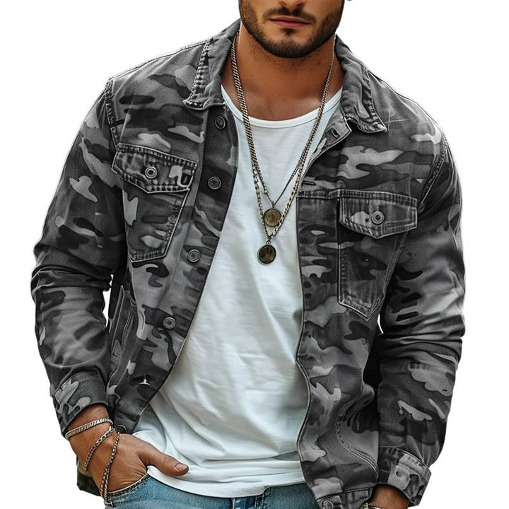 Mark - Men's Camouflage Canvas Retro Jacket