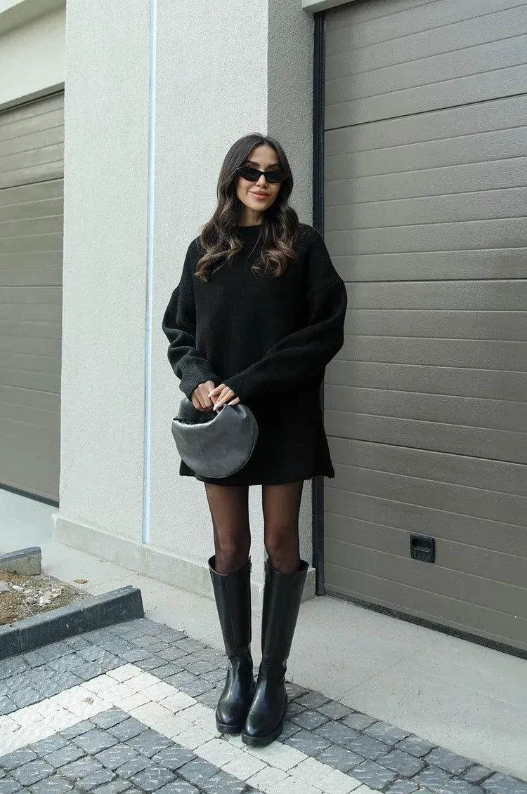 Helena - Knit Skirt Suit (Top + Skirt)