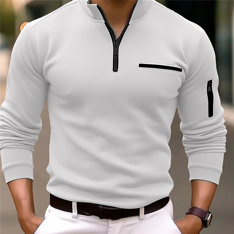 Thomas I Men's Polo with Quarter Zip