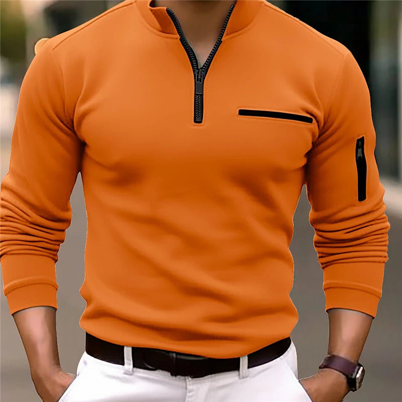 Thomas I Men's Polo with Quarter Zip