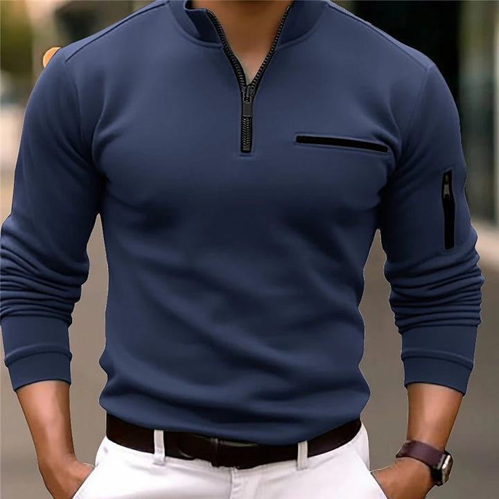 Thomas I Men's Polo with Quarter Zip